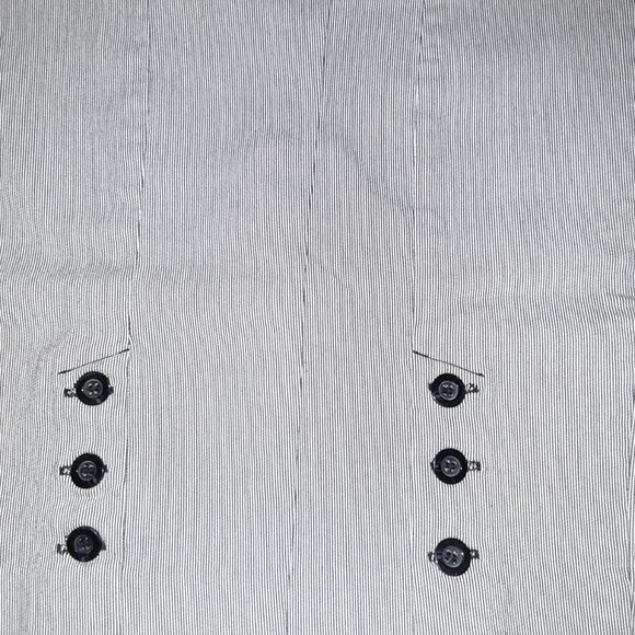 Lg Linen Top * Counterparts Sz 14 Capris, Blck & White Pinstripe * Pull-on - Picture 5 of 11